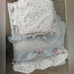 Simply shabby chic Floral vintage twin sheets and comforter set